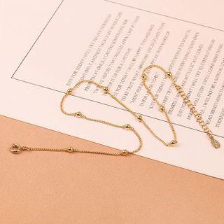 Bead Alloy Bracelet Gold - One Size