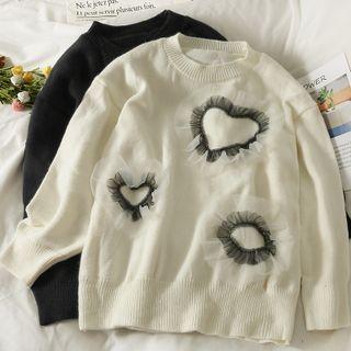 Details Ruffle-trim Loose Sweater