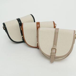 Piped Saddle Shoulder Bag
