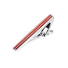 Fashionable Simple Mahogany Geometric Tie Clip Silver - One Size