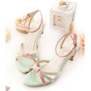 Ankle Strap Kitten Heel Sandals