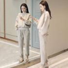 Set: Mock Neck Pullover + Tapered Pants