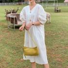 Short-sleeve Midi Smock Dress