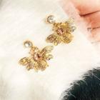 Rhinestone Bee Drop Earring A06-43 - 925 Sterling Silver - One Size