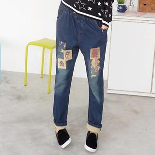 Appliqu  Drawcord Jeans