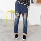 Appliqu  Drawcord Jeans