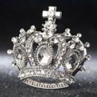 Rhinestone Crown Brooch Crown - One Size
