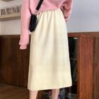 Fleece-lined Midi Skirt