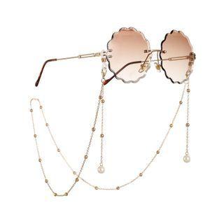 Faux Pearl Eyeglasses Retainer Gold - One Size