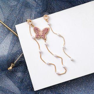 Non-matching Butterfly Earring 1 Pair - As Shown In Figure - One Size