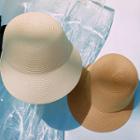 Beribboned Straw Sun Hat