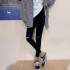 Distressed Cropped Leggings