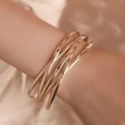 Alloy Layered Open Bangle