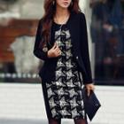 Long Sleeve Patterned Dress