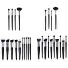 Set Of 4 / 10: Makeup Brush With Wooden Handle