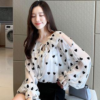 Heart Pattern Blouse