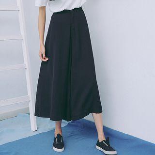 Tie-waist Wide-leg Sheath Pants
