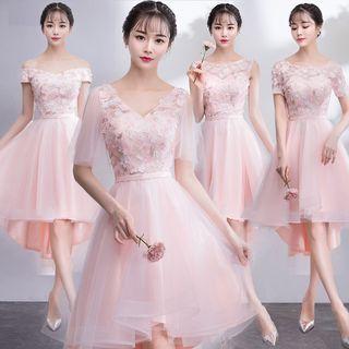 Lace Panel Prom Dress
