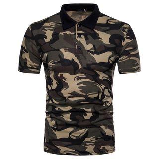 Short-sleeve Camouflage Polo Shirt