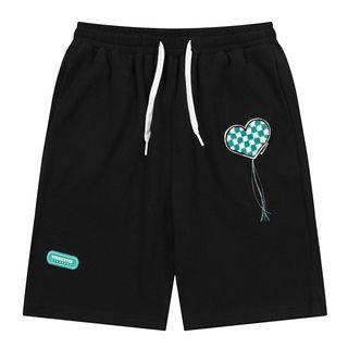 Plaidheart Sweat Shorts
