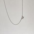 Geometric Pendant Sterling Silver Necklace L327 - Silver - One Size