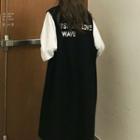 Long-sleeve T-shirt / Lettering Sleeveless Midi Dress