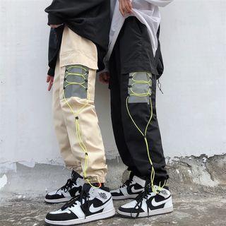 Reflective Pocket Lace-up Sweatpants