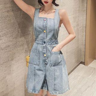 Sleeveless Denim Romper