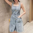 Sleeveless Denim Romper