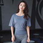 Tie Back Short Sleeve Sports T-shirt