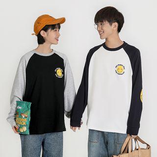 Couple Matching Long-sleeve Smiley Face T-shirt