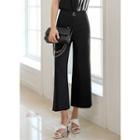 Hoop-zip Wide-leg Dress Pants