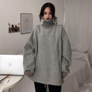 Fleece Lining Turtleneck Sweatshirt