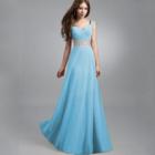 Sequined Sleeveless A-line Chiffon Evening Gown