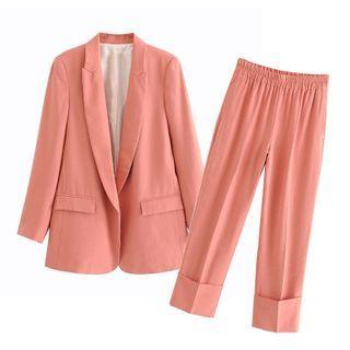 Plain Blazer / Harem Pants / Set
