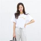 Short-sleeve L Me-lettering T-shirt