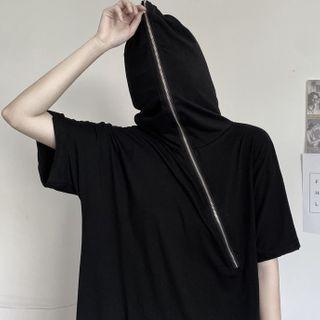 Half-zip Short Sleeve Hoodie
