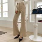 Buckle-detail Boot-cut Pants