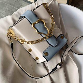 Chain Accent Square Crossbody Bag