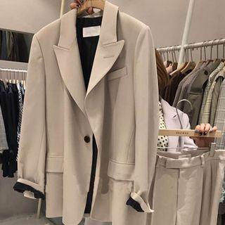 Set: Single Button Blazer + Dress Pants