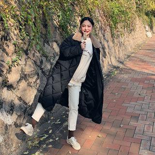 Faux-fur Collar Quilting Coat