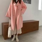 Double-breasted Midi Coat / Midi A-line Skirt