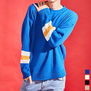 Couple Stripe-panel Sweater