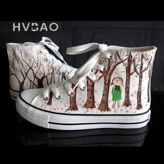 Woods In The Spring High-top Canvas Sneakers