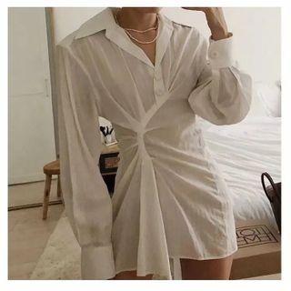 Twist Mini Sheath Shirtdress