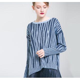 Patterned Sweater Blue - M