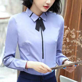 Bow Neck Work Shirt / Dress Pants