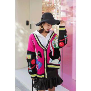 Appliqu  Loose-fit Cardigan