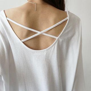 Cross Strap-back Loose-fit T-shirt