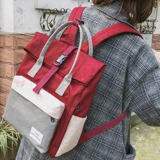 Square Pocket Detail Lightweight Backpack
